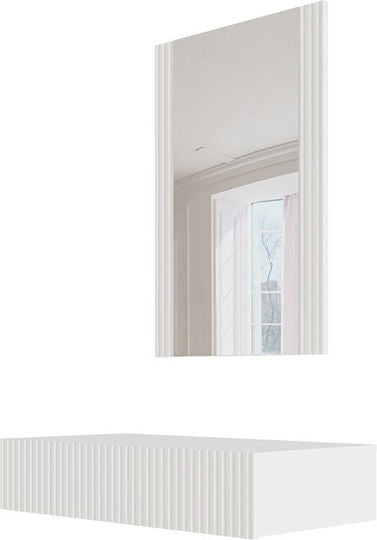 Dressing table with mirror PAFOS 80x41.6x100 white matte