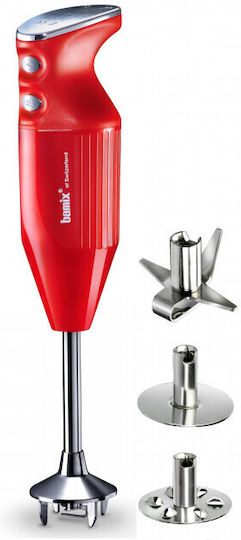 Bamix Prime Ραβδομπλέντερ με Ανοξείδωτη Ράβδο 250W Κόκκινο