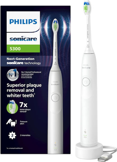 Philips Sonicare DiamondClean 5300 Ηλεκτρική Οδοντόβουρτσα με Αισθητήρα Πίεσης Λευκή