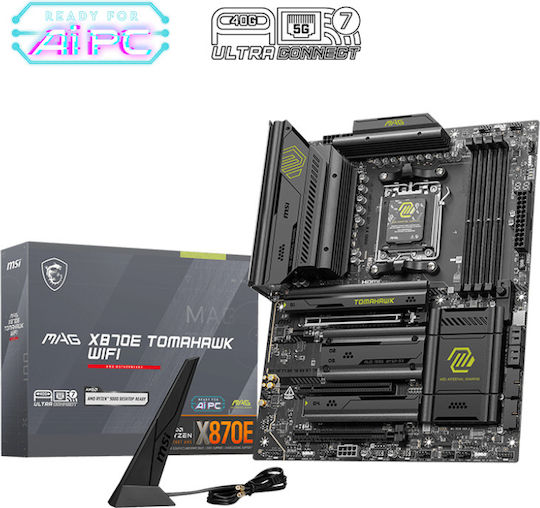 MSI MAG X870E Tomahawk WIFI Motherboard ATX με AMD AM5 Socket
