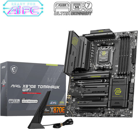 MSI MAG X870E Tomahawk WIFI Motherboard ATX με AMD AM5 Socket