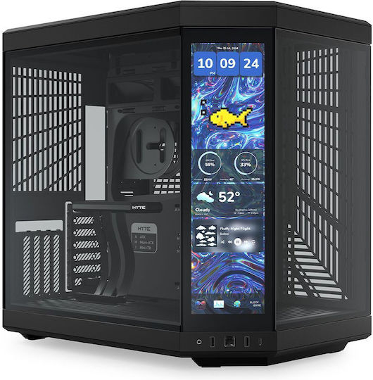 HYTE Y70 Touch Infinite Gaming Midi Tower Κουτί Υπολογιστή με Πλαϊνό Παράθυρο Μαύρο