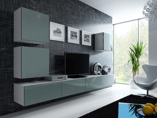 Cama Square cabinet VIGO 50/50/30 white/grey gloss