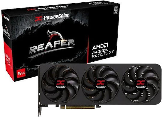 PowerColor Radeon RX 9070 XT 16GB GDDR6 Reaper Κάρτα Γραφικών