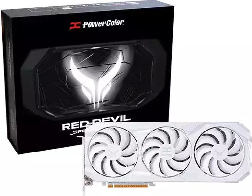 PowerColor Radeon RX 9070 XT 16GB GDDR6 Red Devil Spectral White Κάρτα Γραφικών