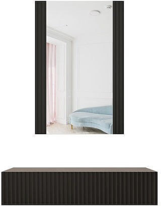 Dressing table with mirror PAFOS 80x41.6x100 mat black