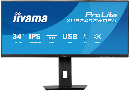 IIYAMA 86,7cm (34")   XUB3493WQSU-B6 21:9  HDMI+2xDP+2xUSB-C