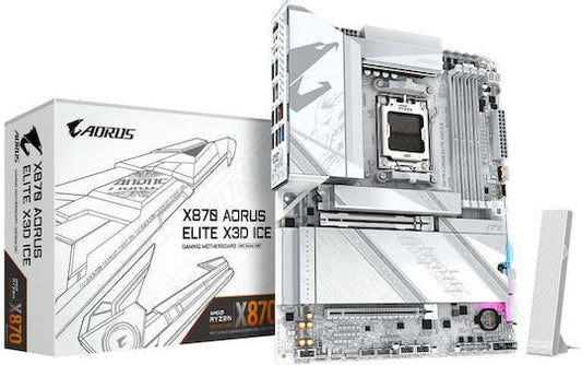 Gigabyte X870E AORUS ELITE X3D ICE (X870,AM5,ATX,DDR5)
