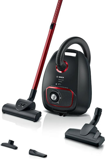 Bosch BGB41POW1 Ηλεκτρική Σκούπα 850W με Σακούλα 4lt Μαύρη