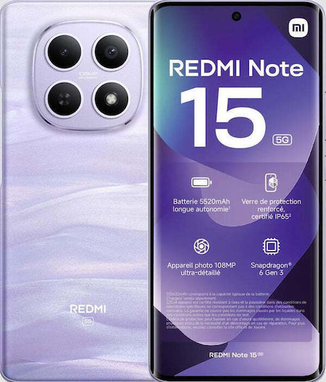 Xiaomi Redmi Note 15 8+256GB DS 5G Mist PURPLE