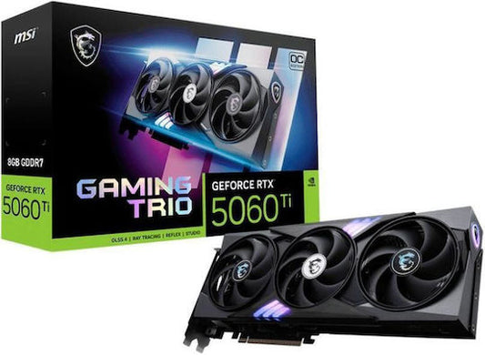 MSI GeForce RTX 5060 Ti GAMING TRIO OC 8G (DLSS 4, 3x DisplayPort, 1x HDMI 2.1)