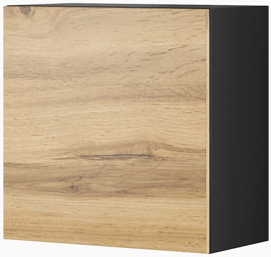 Cama square cabinet VIGO 50/50/30 black/wotan oak