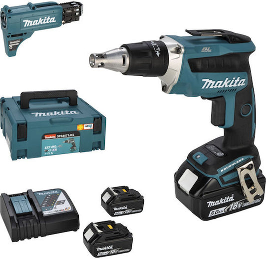 Makita Κατσαβίδι Γυψοσανίδας Μπαταρίας Brushless 18V DFS452TJX2