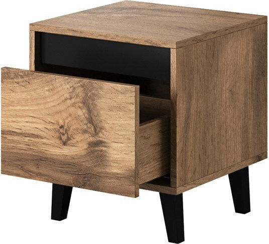 NORD bedside table 2 pcs. 40x38x45 cm oak wotan/anthracite